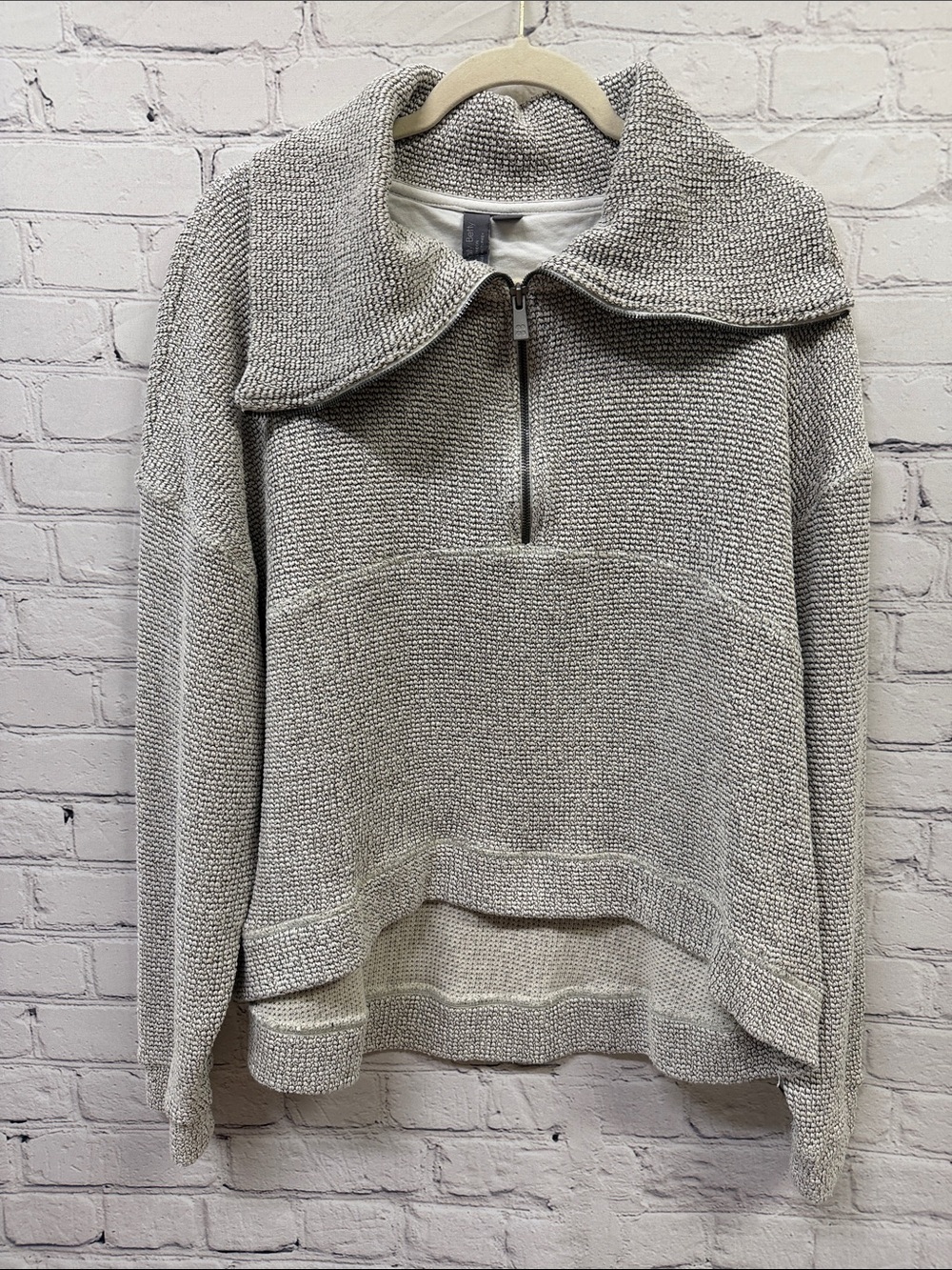 Sweaty Betty Restful Boucle Textured Half Zip Size 12